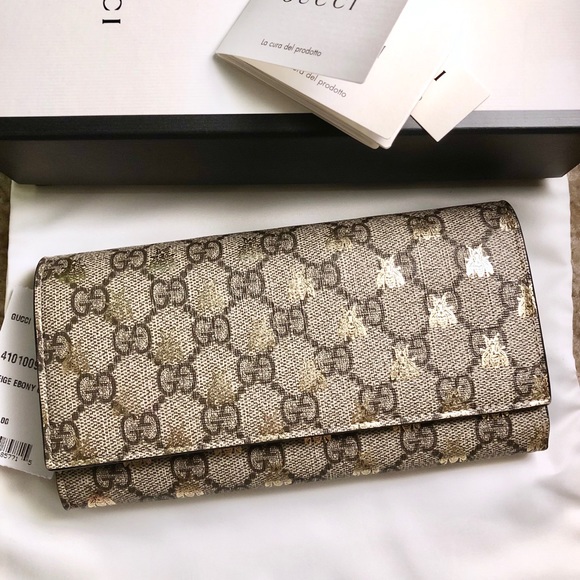 gucci gg supreme bee wallet